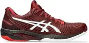 [ASICS] Men's Solution Speed FlyteFoam 2 Clay Tennis Shoes, Antique Red/White, 14 US