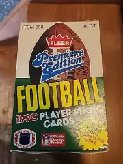 Football cards….1990 fleer premiere edition football cards box