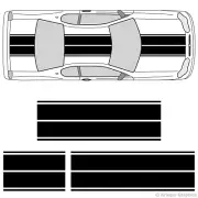 Dual Rally Racing Stripes 3M Vinyl Double Stripe Decals for Chevy Monte Carlo