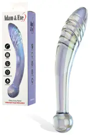Adam and Eve Fairy Wand 8.75" Ridged Glass Dildo
