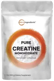 Instant Creatine Monohydrate Powder 500 Grams (1.1 Lb), 5000mg Per Serv, Micr...