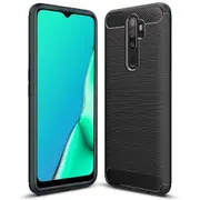 For Oppo A9 2020 Case, Rugged Shockproof Heavy Duty Anti Slip Protective Case Cover (Black)