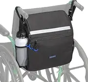 [ZHCHG] Wheelchair Bag, Wheelchair Backpack with Cup Holder, Wheelchair Bag to Hang on Back, Electric & Wheel Chair Accessories, Large Storage Bag for Walker Rollator