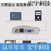 在飛比找蝦皮購物優惠-VGA轉AV視頻轉換器vga to av PC轉TV 電腦轉