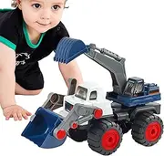 Construction Bulldozer Toy - Vehicle Model Construction Bulldozer Car | Engineering Theme Parent-Child Interaction Game Collectible Figure for Living Room, Playground