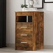 Drawer Cabinet Smoked Oak for Office, Garage, and Bathroom - Storage Organizer, Lockers, and Shelves