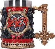 Nemesis Now Slayer Reign in Blood Tankard, Resin, Black/Red, Officially Licensed Slayer Band Merch, Removable Stainless Steel Insert, Cast in The Finest Resin, Expertly Hand-Painted