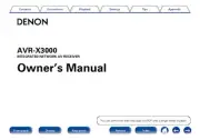 Denon AVR-X3000 Receiver Amplifier Owners Manual