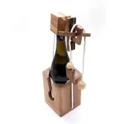 Funny Wine Holder Wooden Puzzle Gift Drinking Game Brain Teaser Toy Home Decor