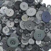 50 Resin Buttons Colorful Grays Jewelry Making Sewing Supplies Assorted Lot