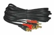 1 PIECE - 10FT CABLE 2 X RCA MALE TO 2 x RCA MALE CONNECTORS # CA10N