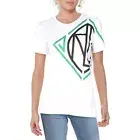 NWT Lauren Ralph Lauren Women's Kaitlin Top Cotton Modal T-Shirt White/Green Med