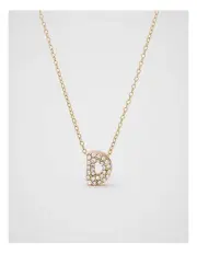 [Seed Heritage] Initial Jewel Bubble Necklace - D