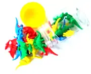 20 Mini Dinosaurs Counters in Jar Hands On Teaching Resources Kids Toy