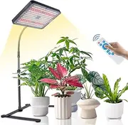 EWITTTI LED Grow Lamp for Indoor Plants, Full Spectrum UV IR Lamp for Plants, 242 LEDs with 4/8/12H Timer, 200W Equivalent Grow Lights with