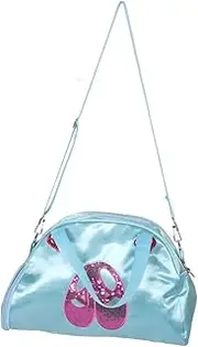 Sosoport Little Girl Dance Bag Ballet Latin Dance Backpack Shoulder Bag for Girls Ballet Shoes Carrier Tote Sky-Blue