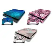 OFFICIAL LEBENSART ART MIX VINYL SKIN DECAL FOR PS4 SLIM CONSOLE & CONTROLLER