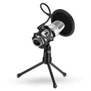 Foldable Microphone Tripod Stand Desktop Mic Holder Shock Mount Pop Filter for