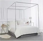 Stainless Steel Bed Canopy e, Mosquito Net Bracket 4 Corners Bed Post, Thicken Spiral Pattern Bed Stand (16Mm 1.5×2M Bed)