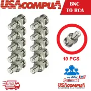 10Pcs BNC Male to RCA Female Coax Coaxial Connector Adapter for CCTV camera