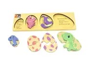 Koala Toddler/Children Dream Dinosaur Eggs With Facts 2 Layers Puzzle Board 18m+