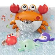 TUMAMA Baby Bath Toy,Bath Bubble Maker Machine with Music,3 Bathtub Wind-Up T...