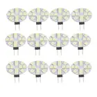 12PCS Puck Lights LED Bulbs Side Pin Base Round 5050 12SMD LED RV Light4227