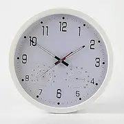 Outdoor Garden Wall Clock, 14 Inch Large Waterproof Garden Clock with Hygrometer Thermometer Waterproof Outdoor Clock Decorative Fence Ornament Outside Clock Mute Wall Clock