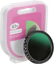 uxcell 40.5mm ND Filter, Variable ND Lens ND2-ND400 Adjustable Neutral Density Filter Slim Optical Glass with Cap for Camera Lens Video Vlog Portrait Photography, Black