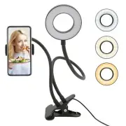 Selfie Ring Light 10 Levels Brightness 3 Light Colors 5000K LED Camera Ring WPD