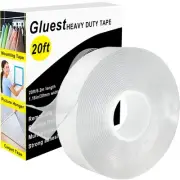 Double Sided Tape Heavy Duty 1.18' × 20'', Extra Strong Clear Nano Tape Adhes...