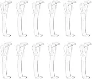 uxcell 12pcs Valance Clips, 2.5in Clear Plastic Valance Hidden Retainer Holder Installation Bracket Clips for Horizontal Wood and Faux Wood Blinds