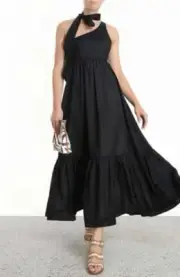 BNWT Zimmerman Empire Tie Neck Dress Size 0 RRP $595