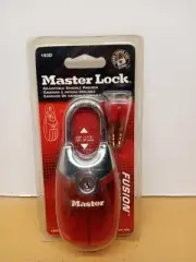 Master Lock Fusion Adjustable Shackle Padlock 193D Red
