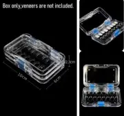 Dental Denture Storage Box Hinged Tooth Boxes Membrane Crown Holder Case Slots