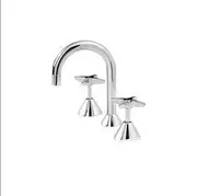 Kirra Fixed Spout Basin Three-Piece Set Chrome Solid Brass