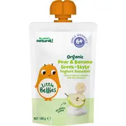 Little Bellies Organic Pear & Banana Greek Style Yoghurt 100g