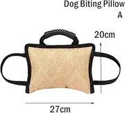 Dog Biting Pillow Tug Stick Hemp Training Chewing Durable Linen Molar Clean Teeth Interactive Toys Outdoor 2 Rope Pets Supplies cleaning expends energy grinding teeth (Color : A)