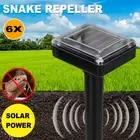 6X Snake Repeller Sonic Pulse Solar Powered Pest Repellent Garden Weatherproof