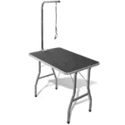 Dog Grooming Table Black Engineered wood with rubber surface Medium vidaXL