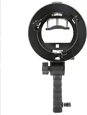 Handheld Hand Grip S Shape Bracket for Mount Flashlight, Portable Studio Light Bracket with Adjustable Size, Connects with Umbrella, Softbox, Compatible Bowens Mount
