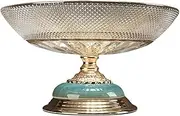 Decorative Bowls Fruit Bowl Countertop Fruit Basket Retro Fruit Bowl Ceramic Glass Metal Fruit Bowl Large-capacity Vegetable Salad Bowl Living Room Decoration Storage Tray Fruit Bowl for Kitchen Count