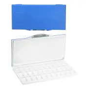 33 Well Paint Storage Box Airtight Folding Detachable Painting Palette Blue