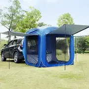 Blue Tailgate Awning Car Tent Big Space Car Rear Extension SUV Tent for Camping