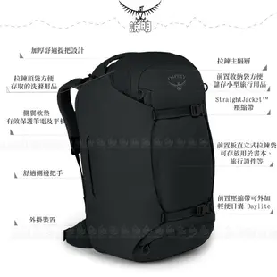 【OSPREY 美國 Porter 65 登山背包《黑》65L】雙肩包/旅行背包/電腦包/健行/自助旅行/悠遊山水