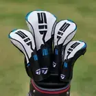 Black/White TLM SIM 2 Golf Club Headcovers Driver FairwayWoods Hybrid Cover 135H