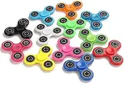 Fidget Hand Spinners 25 PC Color Bundle Bulk EDC Tri-Spinner Desk School Toy Anxiety Relief ADHD Student Relax Therapy Pack Combo Wholesale Green Red Black White Blue Yellow Glow Pink Glow Sky Blue