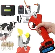 Electric Ear Tag Plier, Portable Ear Tag Applicator, with 2 Batteries, Trigger Switch(Gear Rebound), Not Easy to Bend Needle, 1 Second Marking, for Cattle,Pigs,Sheep,Multi,B