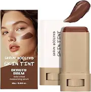 Tinted Moisturizer Stick, Solid Serum for Boost Skin Tint, Tined Foundation Stick, Multiuse Solid Beauty Balm for Contour Concealer and Foundation, Sheer to Light Cover, Lightweight Blendable,1