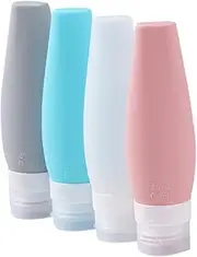 [CRILSTYLEO] Silicone Travel Bottles 90ml Mam Bottles Leak-Proof Refillable Small Containers for Travel